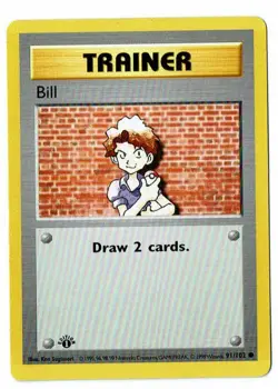 🚨 Pokemon TCG Bill Base Set 1st Edition Card 91/102 - Image 1