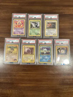 Pokemon 1st Edition Gym Challenge PSA 8 Set - 7 Cards Total - Image 1