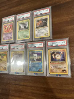 Pokemon 1st Edition Gym Challenge PSA 8 Set - 7 Cards Total - Image 2