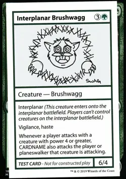 MTG Interplanar Brushwagg (79/124) Mystery Booster Playtest Cards 2021 LP - Image 1