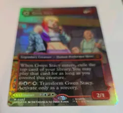 Gwen Stacy (0202) (Borderless) Marvel's Spider-Man Foil MTG NM - Image 2