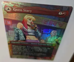 Gwen Stacy (0202) (Borderless) Marvel's Spider-Man Foil MTG NM - Image 4
