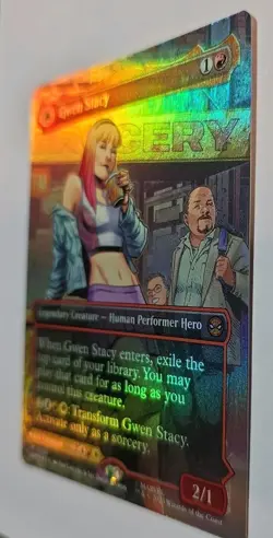 Gwen Stacy (0202) (Borderless) Marvel's Spider-Man Foil MTG NM - Image 5