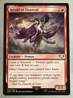 MTG / Herald of Slaanesh / 40K / #77 / Regular / Rare / NM - Image 1