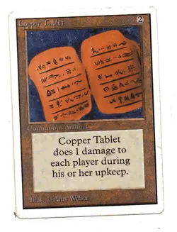 BT's MTG Unlimited 1X Copper Tablet NM Never been Played Free Shipping - Image 1