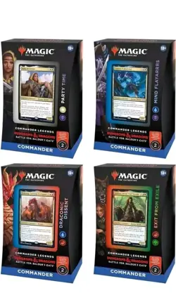 COMMANDER LEGENDS: BATTLE BALDUR'S GATE DECK Set of 4 Mtg Wizard Sealed Case - Image 1