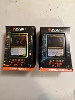MTG Magic The Gathering Innistrad Midnight Hunt Set of 2 Commander Decks SEALED - Image 1