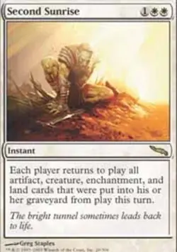 [1x] Second Sunrise - Foil Slight Play, English Mirrodin MTG Magic - Image 1