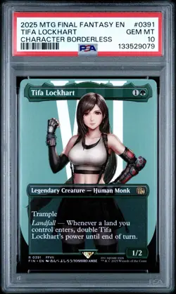MTG Tifa Lockhart Character Borderless 2025 Final Fantasy #0391 Nonfoil - PSA 10 - Image 1