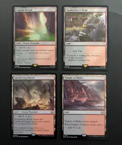 MTG Magic Set of 4 Rakdos Dual Lands EDH Commander Deck Staples Black Red Mana - Image 1