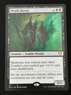 1x MTG Death Baron - Commander: Innistrad: Midnight Hunt (MIC) #111 - Magic - Image 1