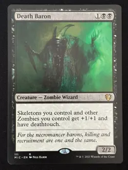 1x MTG Death Baron - Commander: Innistrad: Midnight Hunt (MIC) #111 - Magic - Image 3