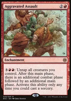 MTG Magic the Gathering Aggravated Assault (25/48) Explorers of Ixalan LP - Image 1