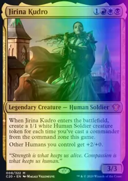 MTG Magic the Gathering Jirina Kudro (8/344) Commander 2020 LP FOIL - Image 1