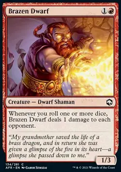 MTG Brazen Dwarf (134/424) Adventures in the Forgotten Realms NM - Image 1