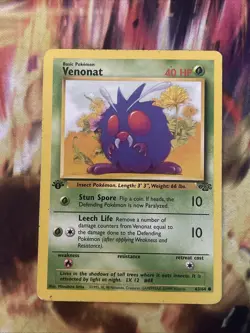Pokemon 1st Edition Venonat Common Jungle 63/64 - Image 1