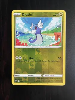 Pokemon card SILVER TEMPEST Reverse Holo DRATINI (129/195) Mint/NM - Image 1
