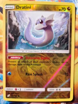 Dratini Reverse Holo Pokemon Card, Team Up, 117/181 - Image 1
