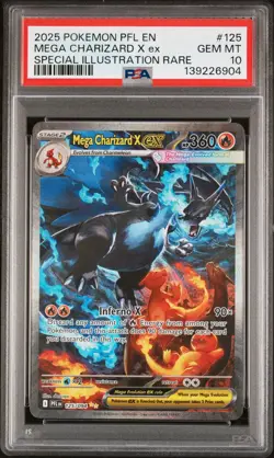 Pokemon Mega Charizard X Ex SIR 125/094 Phantasmal Flames PSA 10 - Image 1