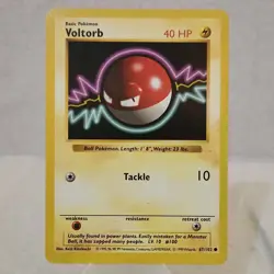 Pokemon Voltorb Base Set Shadowless 067/102 Common 40 HP Regular English - Image 1