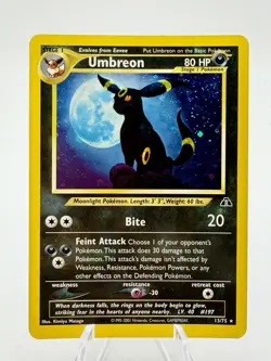 Rare Pokemon Umbreon 13/75 Neo Discovery Holo - Image 1