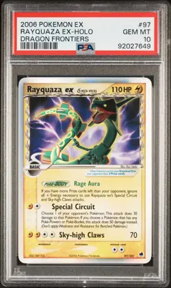 2006 POKEMON EX DRAGON FRONTIERS #97 RAYQUAZA EX-HOLO PSA 10 - Image 1
