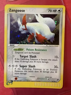 💥 Zangoose Holo Foil 14/100 2003 Pokemon TCG EX Sandstorm Holo Rare - Image 1