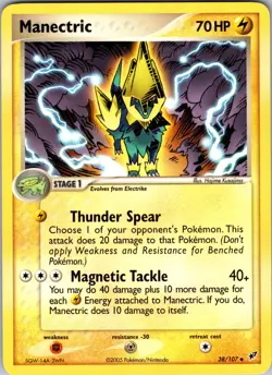Manectric 38/107 Deoxys Normal Pokemon TCG LP - Image 1