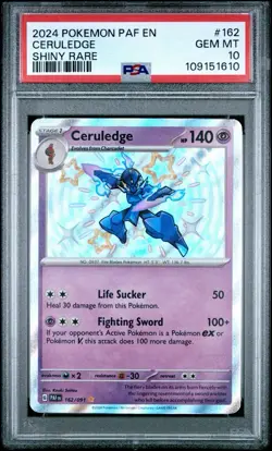 2024 Pokemon PAF EN-Paldean Fates Shiny Rare 162 Ceruledge PSA 10 GEM MINT - Image 1