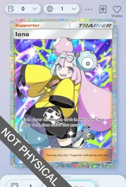 Pokemon TCG POCKET - Iono Full Art 2⭐, Shining Revelry, English - Image 1