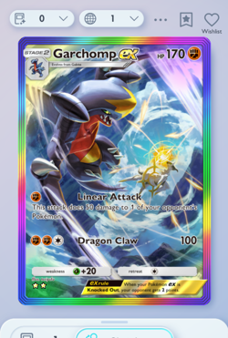 Pokemon TCG POCKET - Garchomp Rainbow Rare 2⭐, Triumphant Light, English - Image 3