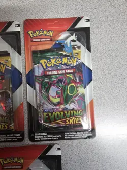 x5 Pokemon TCG Evolving Skies Chilling Reign 2 Pack Blister & Pin Set Sealed - Image 4