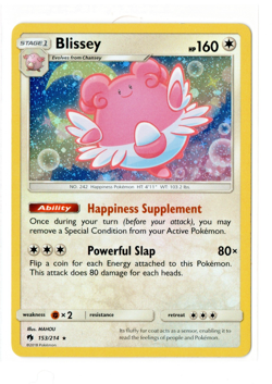 Pokemon TCG - Blissey 153/214 Lost Thunder Cosmos Holo Rare 2018 Pack Fresh - NM - Image 1