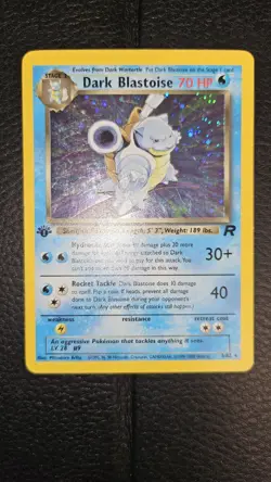 Pokemon TCG NM/LP Dark Blastoise 3/82 1st Edition Team Rocket Unlimited Holo - Image 1