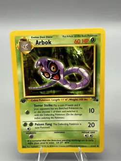 Pokemon - Arbok 31/62 Fossil 1st Edition Regular 1999 Uncommon LP - Image 1