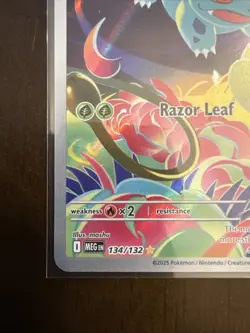 Ivysaur Illustration Rare 134/132 Near Mint Mega Evolution Pokemon TCG English - Image 5