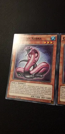 Yu-Gi-Oh! 3x Graunlien Kobra, DOCS-DE034, Common, 1.Auflage, Deutsch, NM/Back EX - Image 2