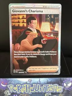 Pokemon Card Giovanni's Charisma 204/165 Scarlet & Violet 151 NM - Image 1