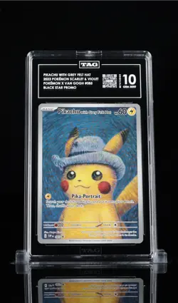 Pikachu with Grey Felt Hat 085 Scarlet & Violet Promo Cards TAG 10 💎 W/Guard - Image 1