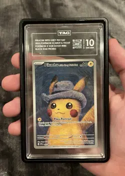 Pikachu with Grey Felt Hat 085 Scarlet & Violet Promo Cards TAG 10 💎 W/Guard - Image 3