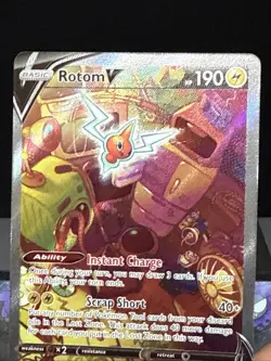 Pokemon Card Rotom V 177/196 Lost Origin Full Art Alternate Art Near Mint - Image 2