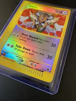 Tauros 133/165 Reverse Holo Expedition Base Set Pokemon Card - PACK FRESH - Image 2