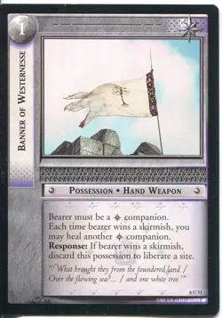 Lord Of The Rings CCG Card EoF 6.U51 Banner Of Westernesse - Image 1