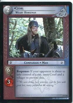 Lord Of The Rings CCG Card TTT 4.U264 Ceorl, Weary Horseman - Image 1