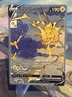 Pokemon Pikachu V Waifu Sexy Doujin ACG DIY Full Art Card new - Image 2