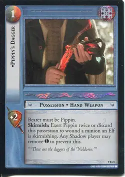 Lord Of The Rings CCG Reflections Foil Card 9R21 Pippins Dagger - Image 1