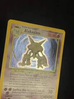 Alakazam 1/130 Holo Rare Base Set 2 Pokemon Card - Image 3