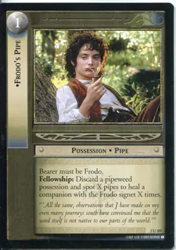 Lord Of The Rings CCG Card RotEL 3.U107 Frodo's Pipe - Image 1
