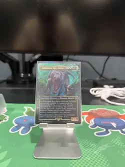 1x MTG Indominus Rex, Alpha (Borderless Foil) UB Jurassic World Collection NM#14 - Image 1