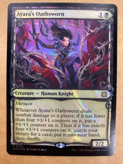 MTG 1x HALO FOIL Ayara's Oathsworn 195 March of Machine Aftermath Magic x1 NM - Image 1